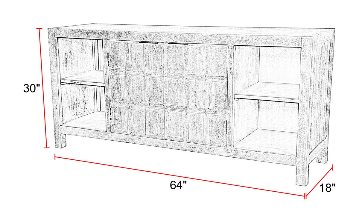Laguna - 64" Console - Bleached Natural