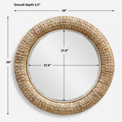 Twisted Seagrass - Round Mirror