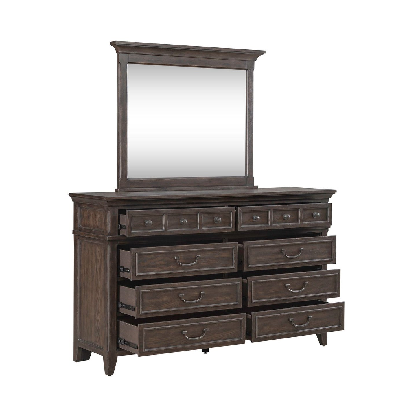 Paradise Valley - Dresser & Mirror - Dark Brown
