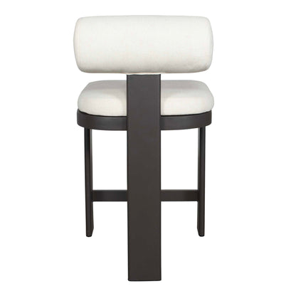 Bolster Back - Outdoor Counter Stool - White