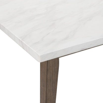Edison - Rectangular Leg Table With Faux Marble Top - Brownstone