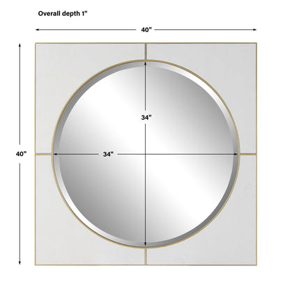 Cyprus - Square Mirror - White