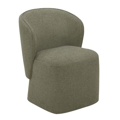 Crossings - Eden Rectangular Dining Table With 4 Upholstered Chairs - Toasted Tumbleweed & Green