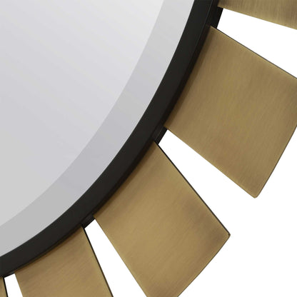 Toluca - Round Mirror - Brass