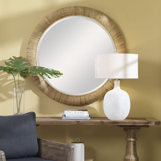 Mariner - Round Mirror - Light Brown