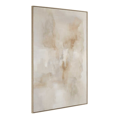 Remedy - Hand Painted Modern Canvas - Brown / Gray / White / Woodtone