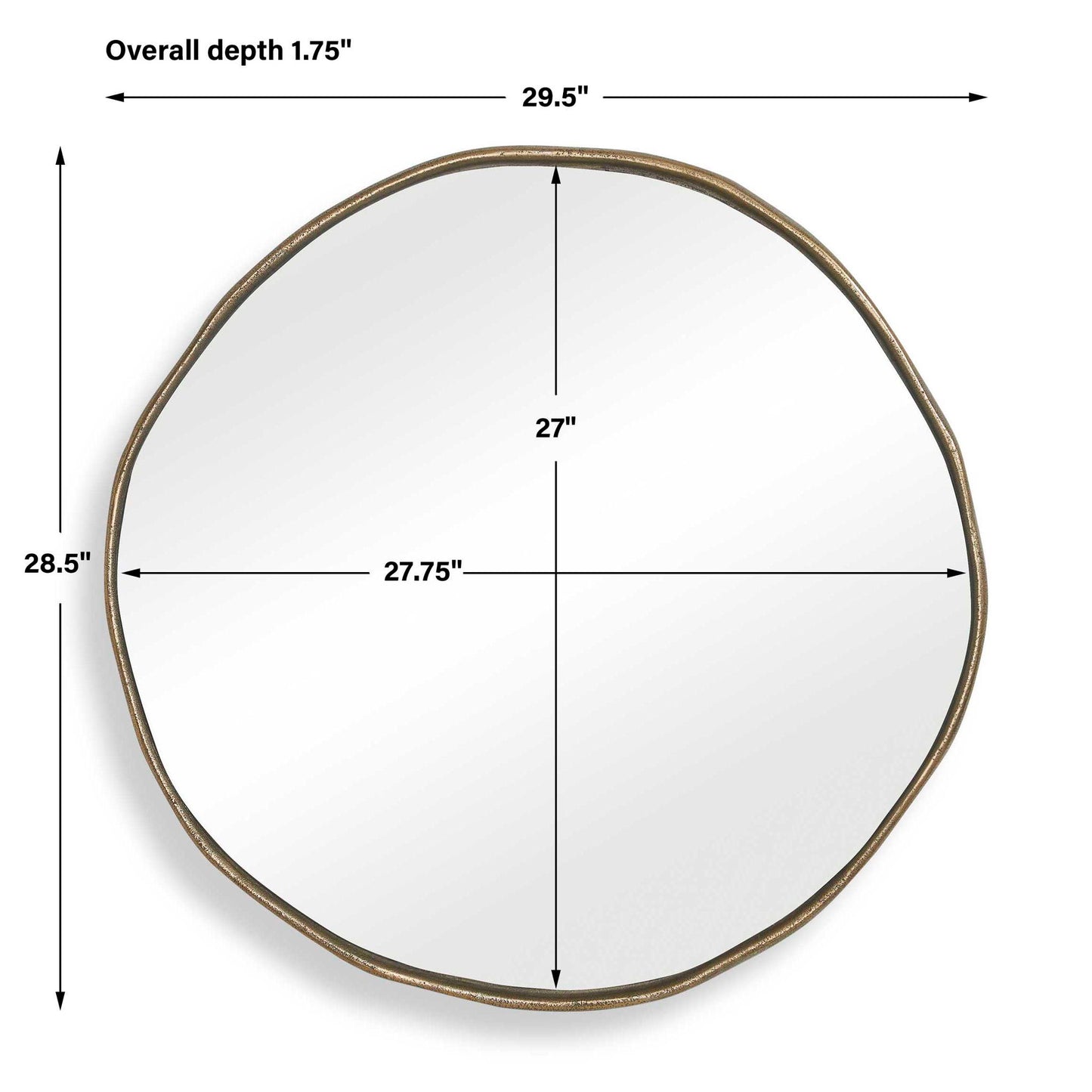 Lowen - Round Mirror - Brass