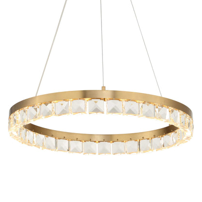 Segovia - Round Crystal LED Chandelier - Gold