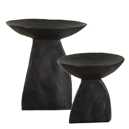 Shadow - Pedestal Bowls (Set of 2) - Black