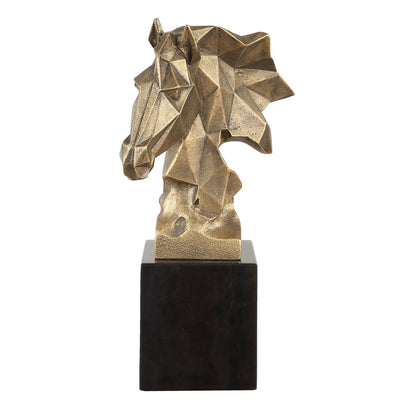 Chiseled Horse Bust - Sculpture - Bronze