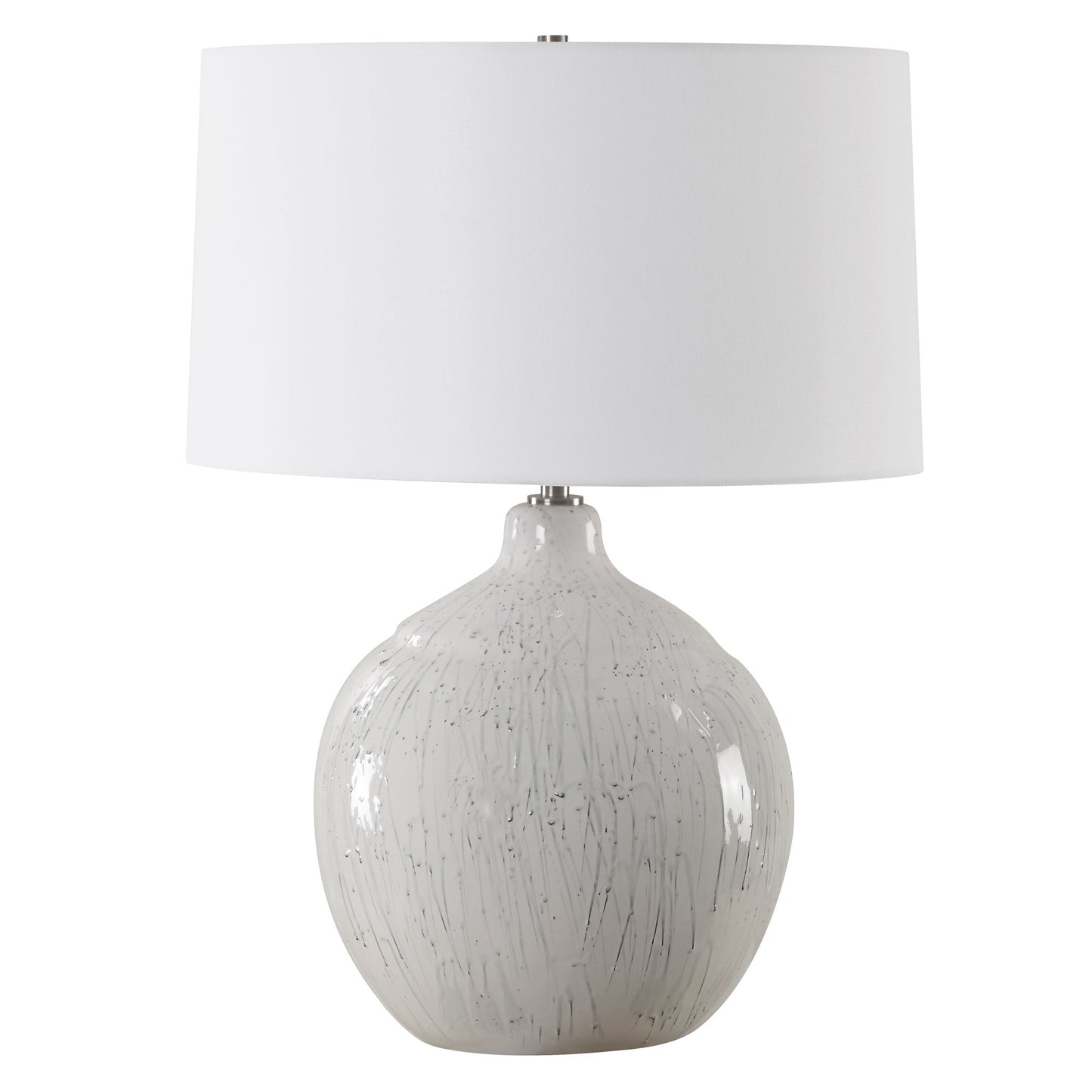 Dribble - White Glaze Table Lamp