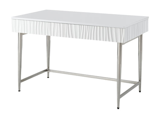 Waves - Two Drawer Writing Desk - Glossy White