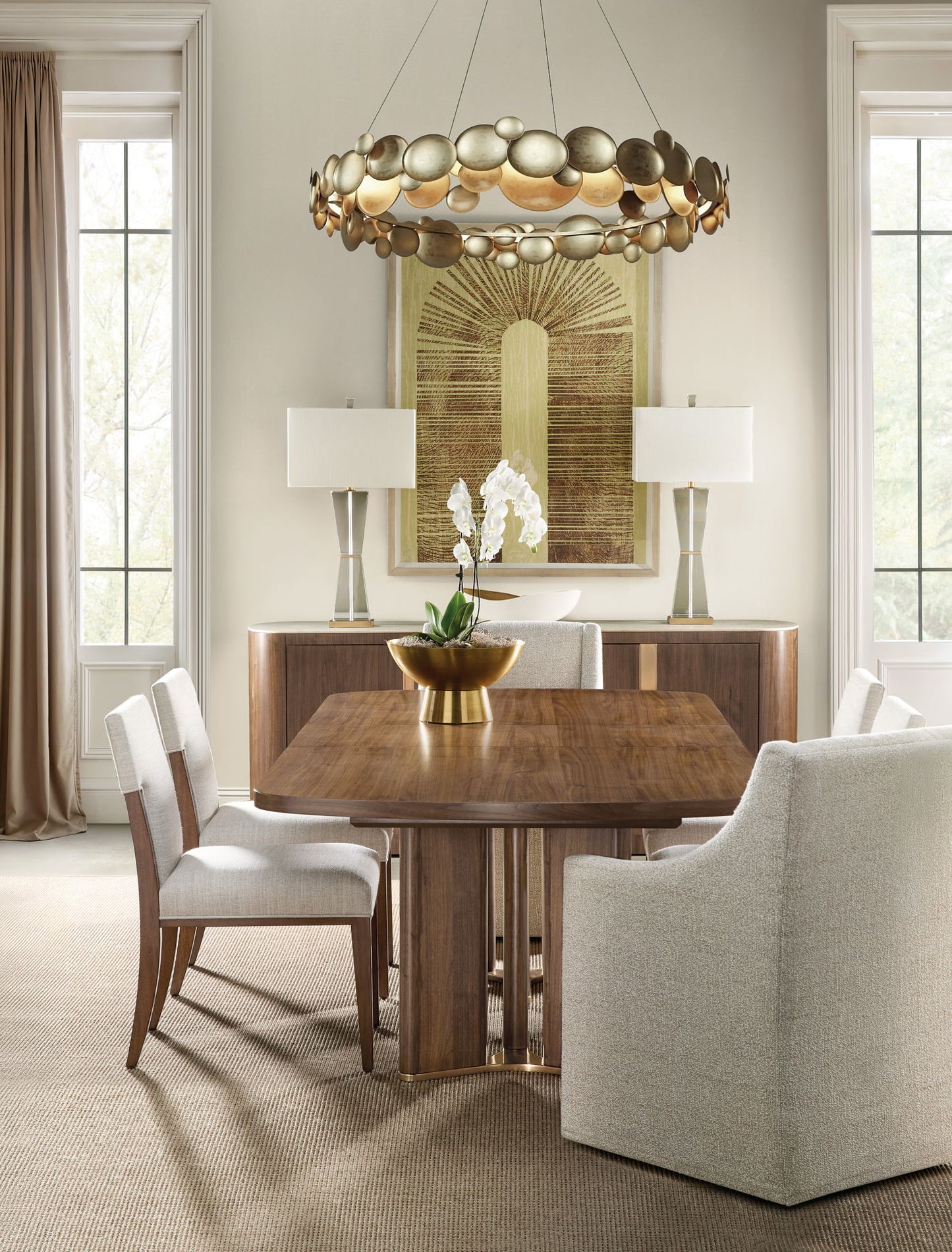 Eleana - Rectangle Dining Table With Two Leaves - Medium Wood