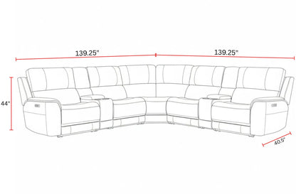 Easton - Power Reclining Sectional With Power Adjustable Headrests