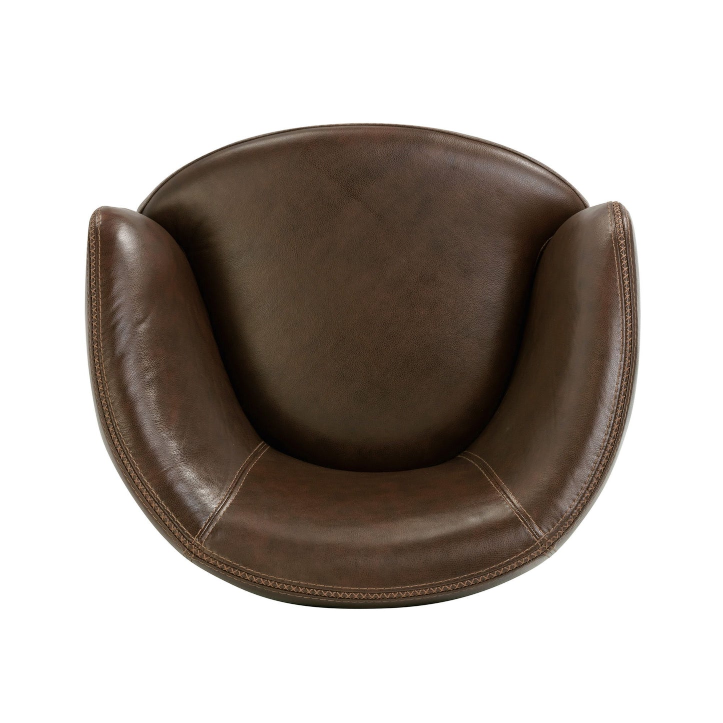 Barolo - 100% Italian Leather Swivel Club Chair (Set of 2)