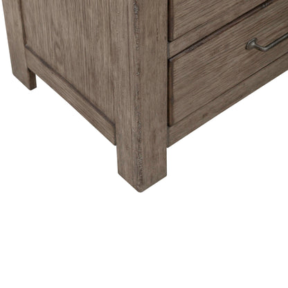 Skyview Lodge - Nightstand With Charging Station - Light Brown