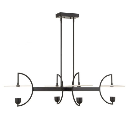 Kyoto - 4 Light Linear LED Chandelier - Black