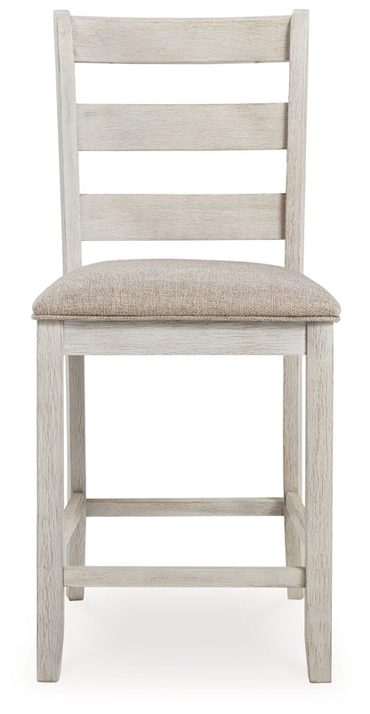 Skempton - White - Upholstered Barstool (Set of 2)