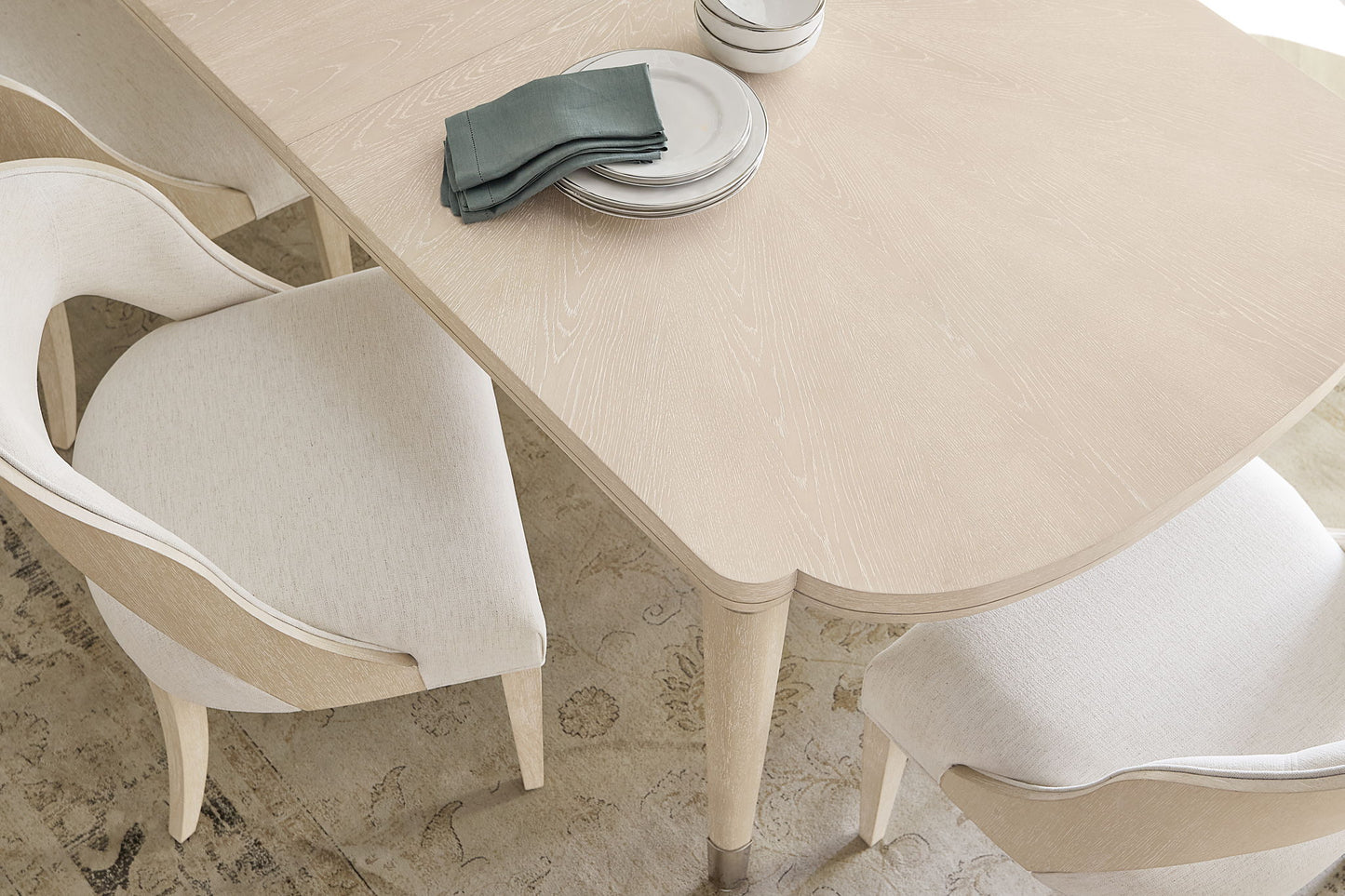 Nouveau Chic - Rectangle Dining Table With 1-22" Leaf - Light Brown