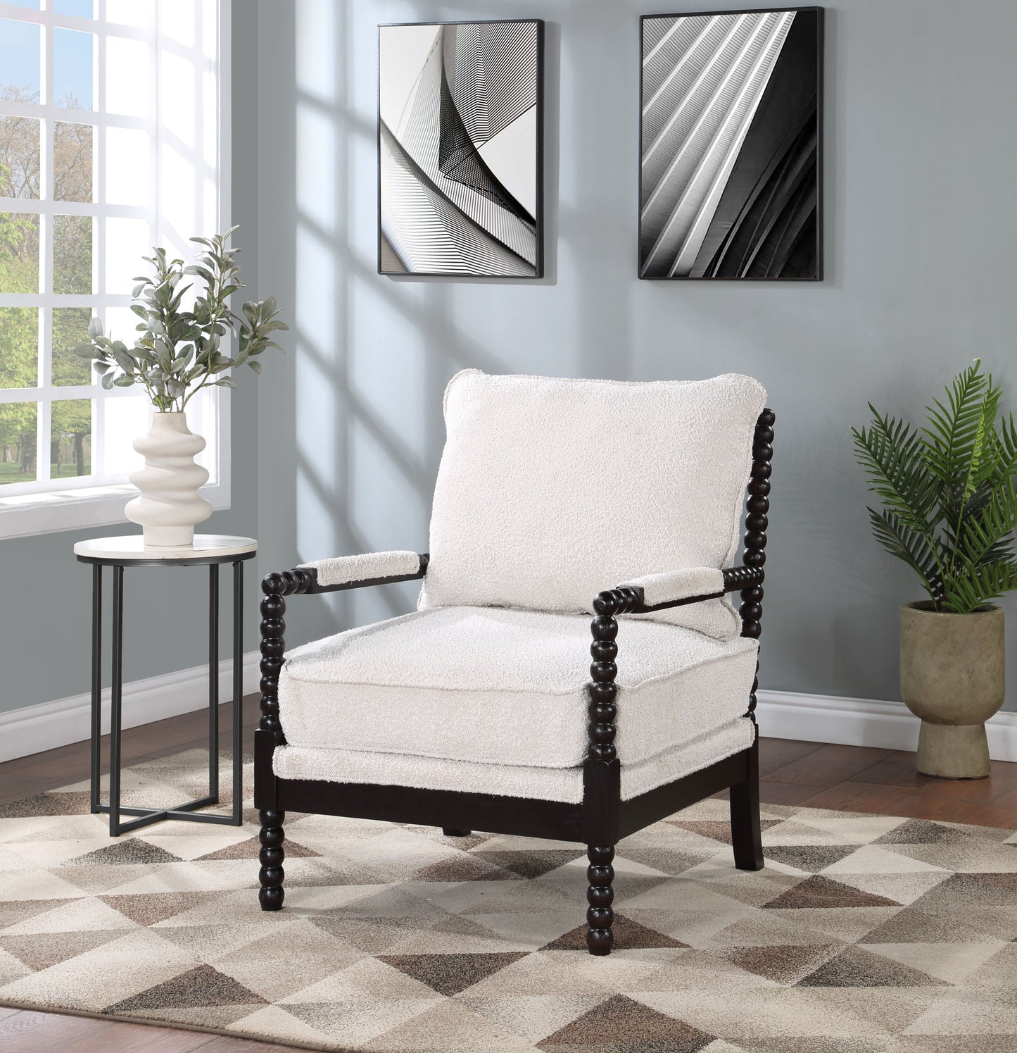 Graphica - Accent Chair - Black / Cream