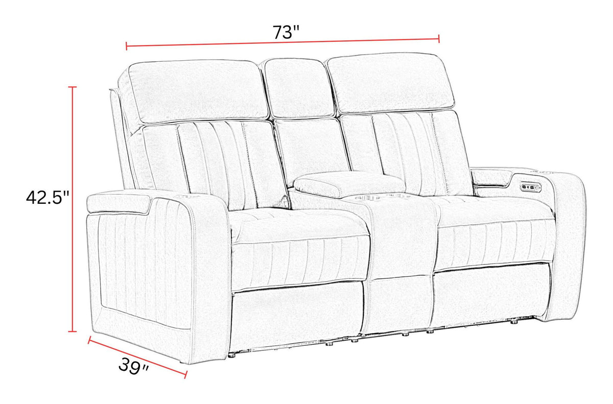 Equinox - Power Console Loveseat