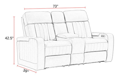 Equinox - Power Console Loveseat