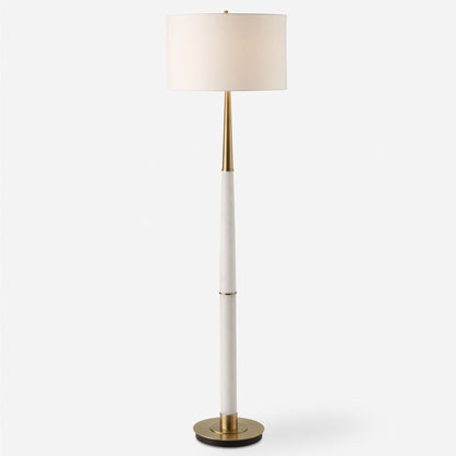 Faro - White Marble Floor Lamp