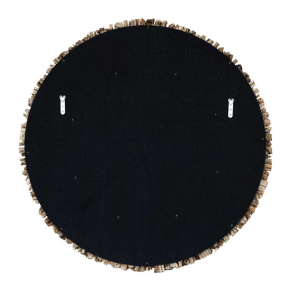 Rossetti - Round Interwoven Wood Mirror - Woodtone