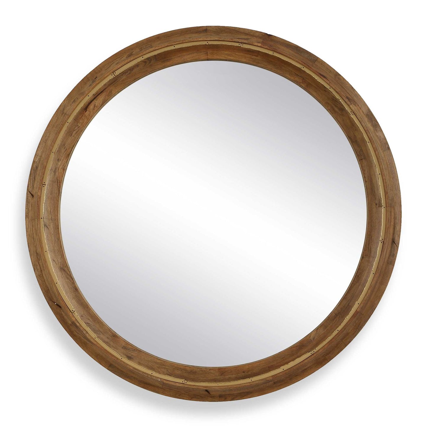 Frontier - Round Wood Mirror - Woodtone