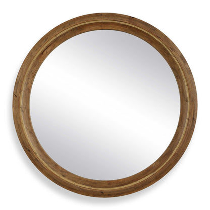 Frontier - Round Wood Mirror - Woodtone