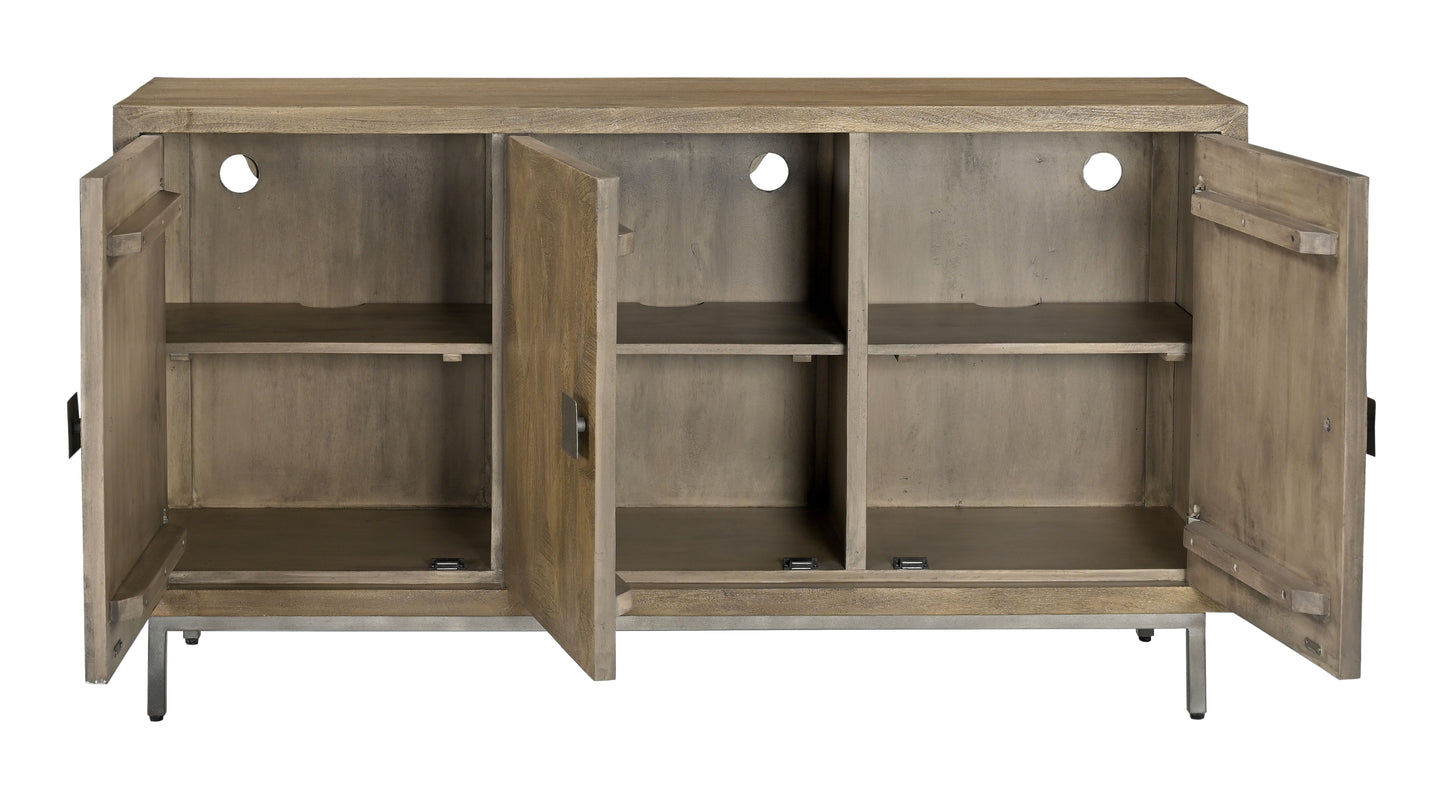 Cozad - Three Door Credenza - Aged Natural