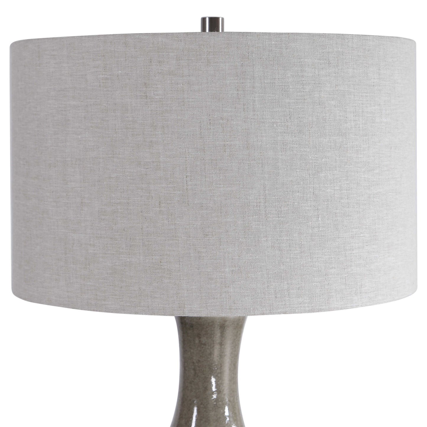 Savin - Ceramic Table Lamp - Pearl Silver
