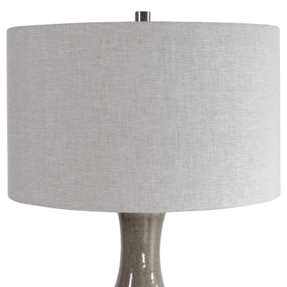 Savin - Ceramic Table Lamp - Pearl Silver