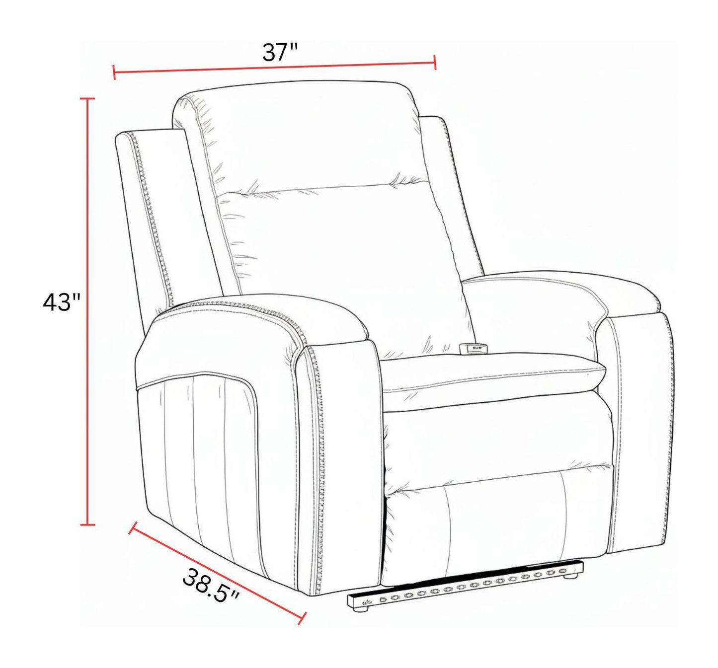 Armstrong - Power Recliner With Heat, Massage And Auto-Glide