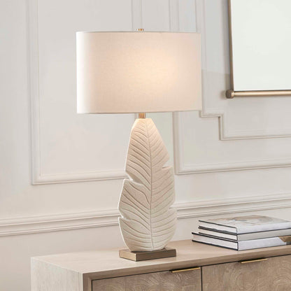 Palm Leaf - Table Lamp - White