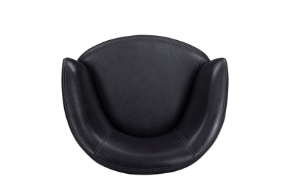 Barolo - 100% Italian Leather Swivel Club Chair (Set of 2)