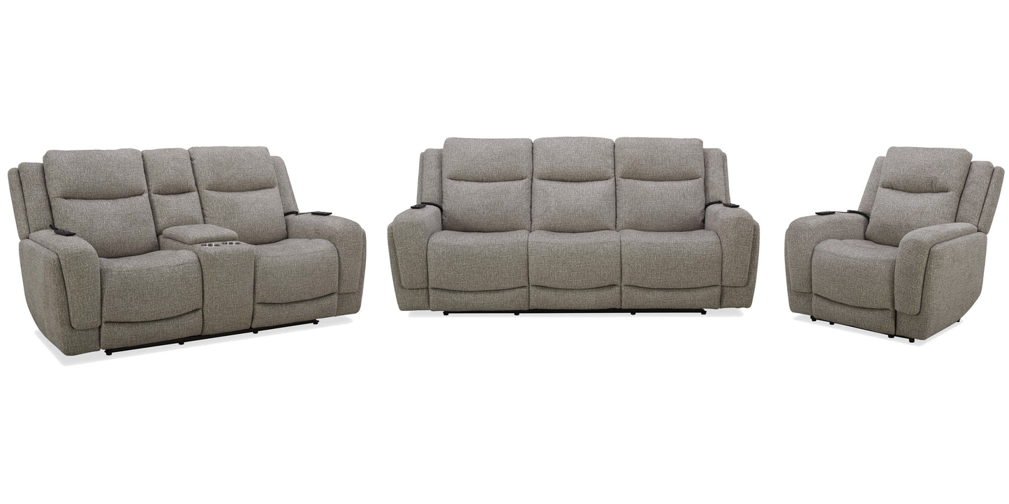 Penfield - Power Reclining Zero Gravity Console Loveseat With Heat, Massage And Speaker - Frappe