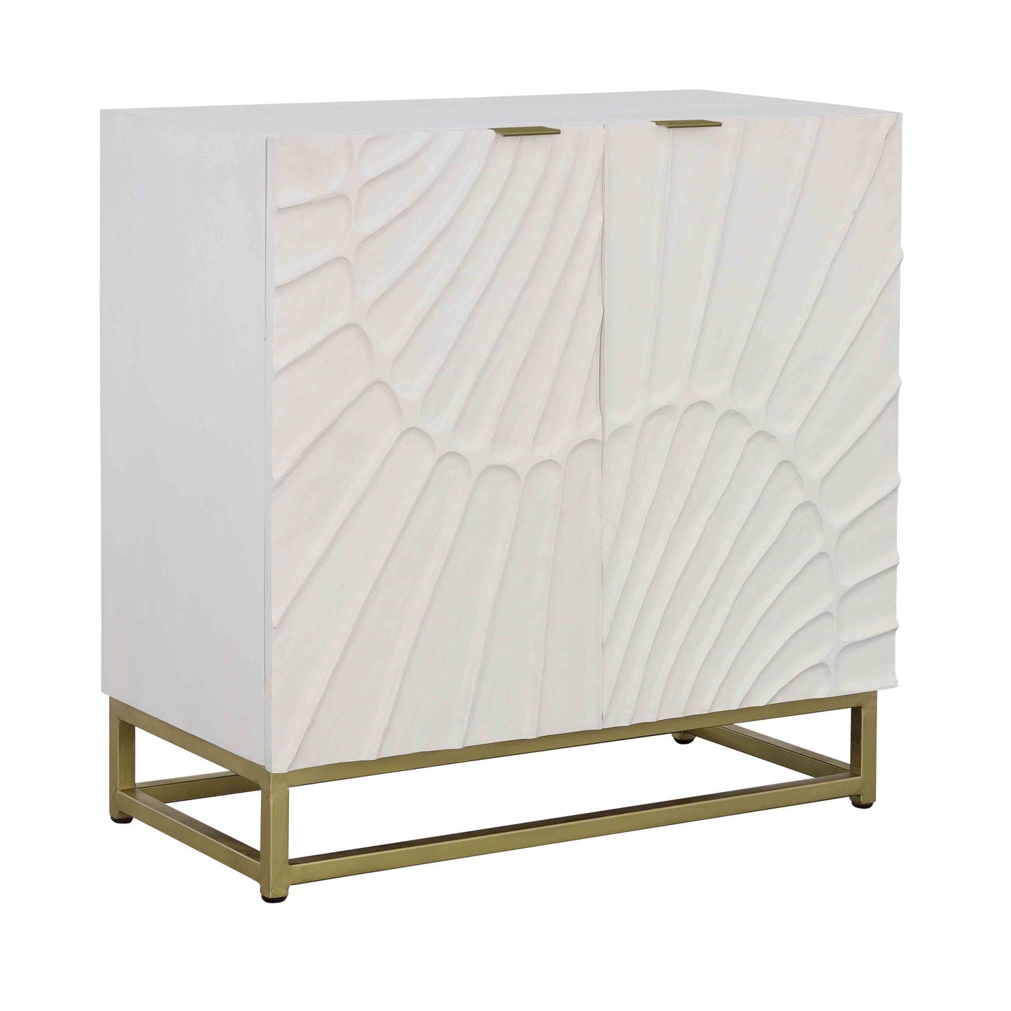 Fallow - Two Door Cabinet - White / Gold