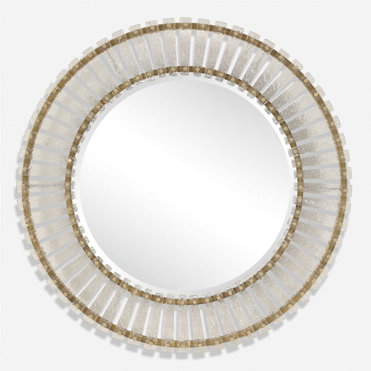 Denali - Textured Glass Round Mirror