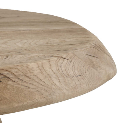 Tiernan - Reclaimed Oak Round Side Table - Woodtone