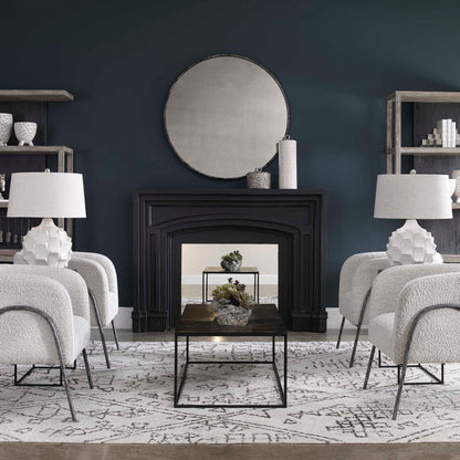 Guerina - Scalloped Lamp - White