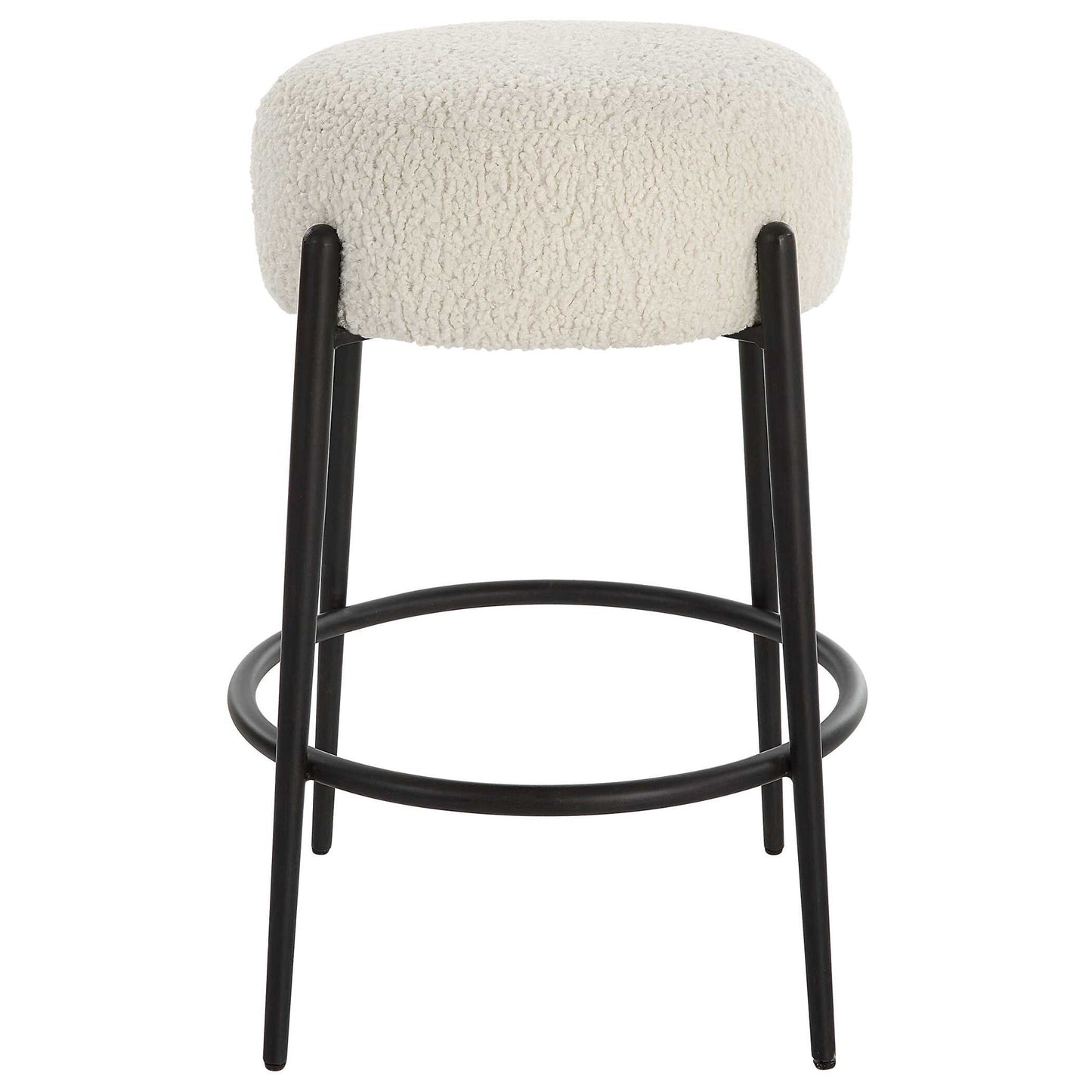 Arles - Plush Counter Stool - White