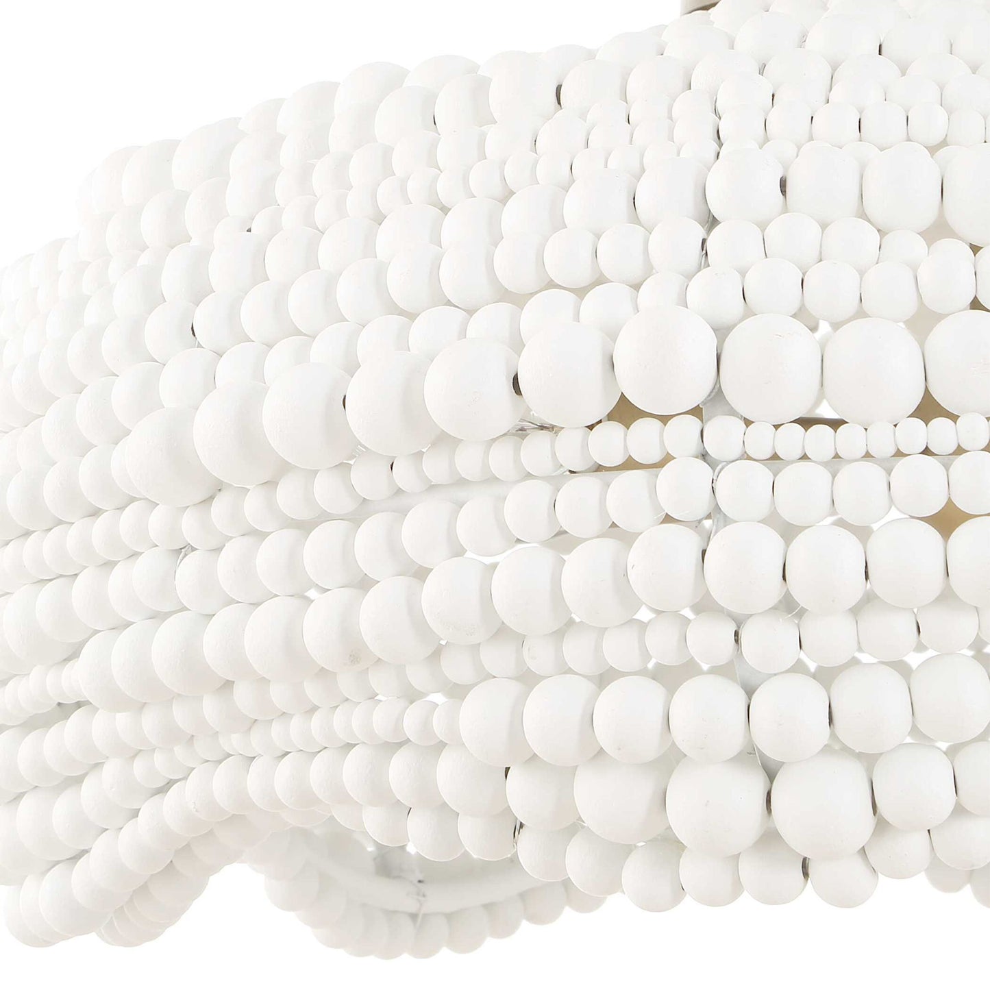 Biddeford - 5 Light Beaded Pendant - White