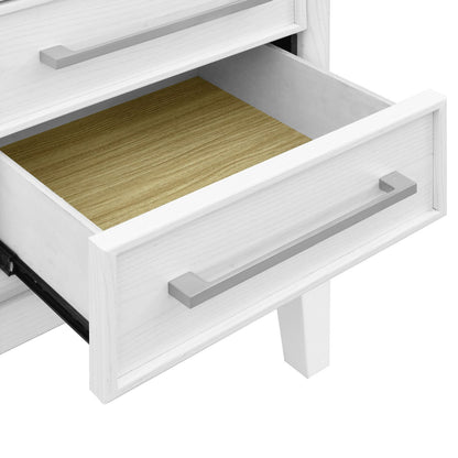 Reflections - Vanity Desk - Pearl White & Rhinestone