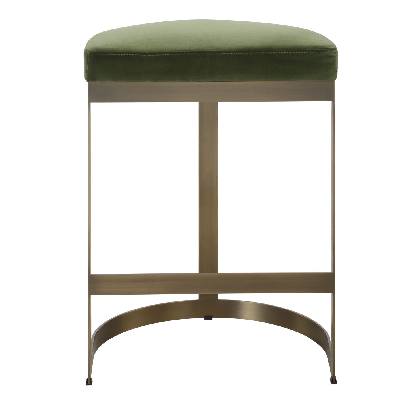 Ivanna - Brass Counter Stool - Moss