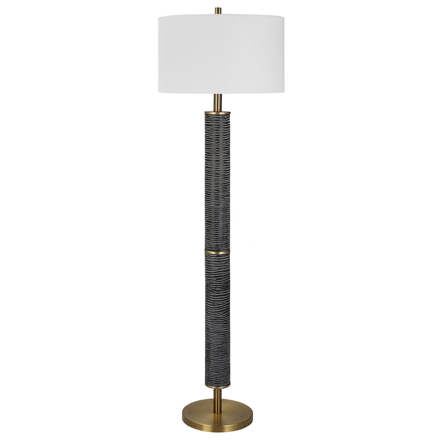 Summit - Rustic Floor Lamp - Black