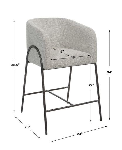 Jacobsen - Gray 27" Counter Stool