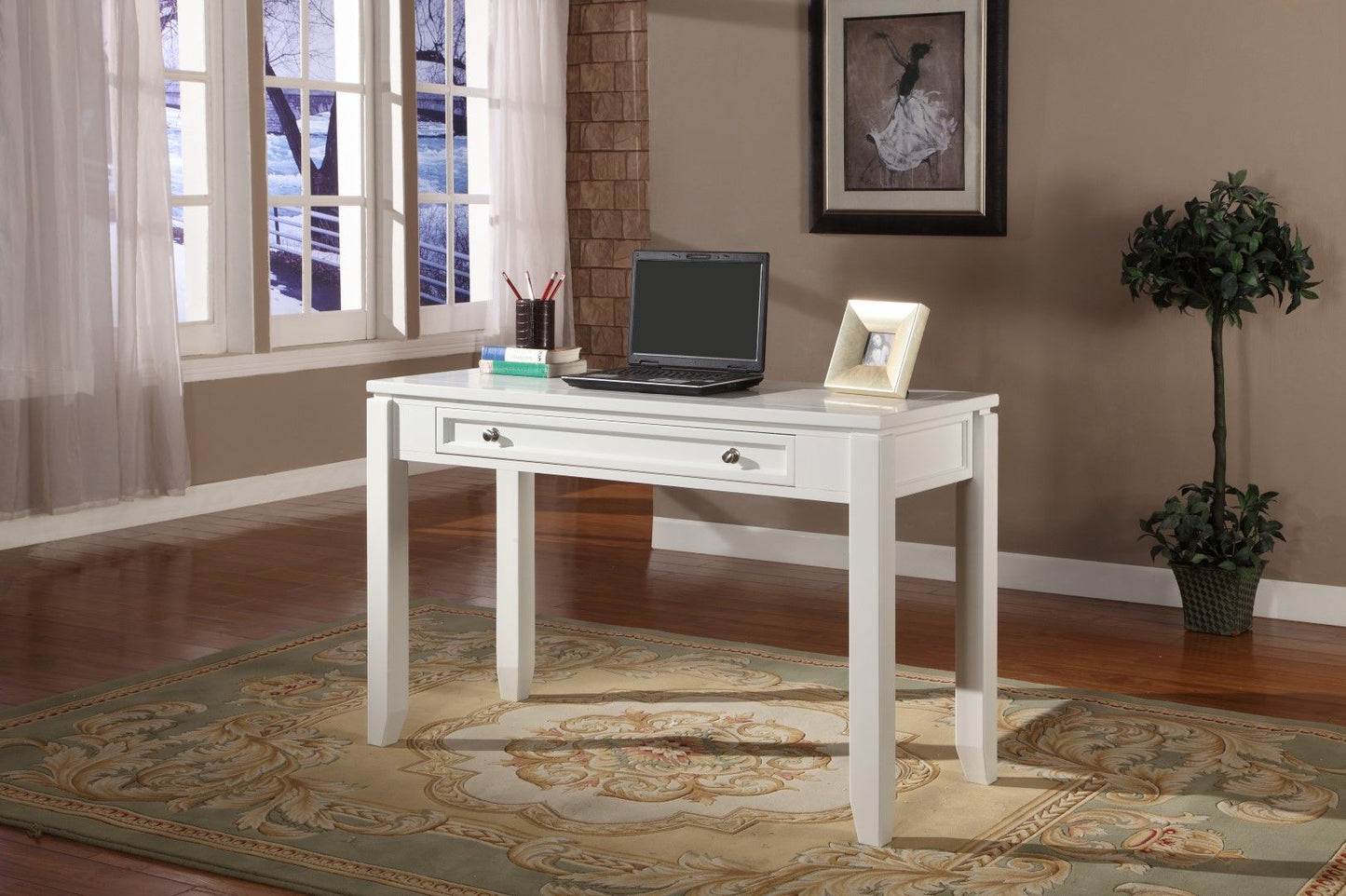 Boca - U Shape Desk With Credenza File And Hutch - Cottage White