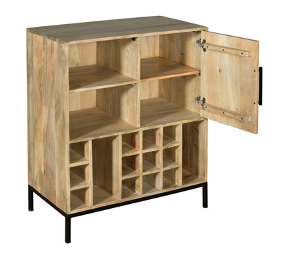 Terrance - One Door Wine Cabinet - Winston Natural