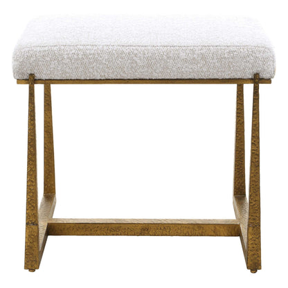 Midas - Small Bench - Gold / White